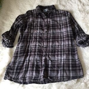 Plaid button down